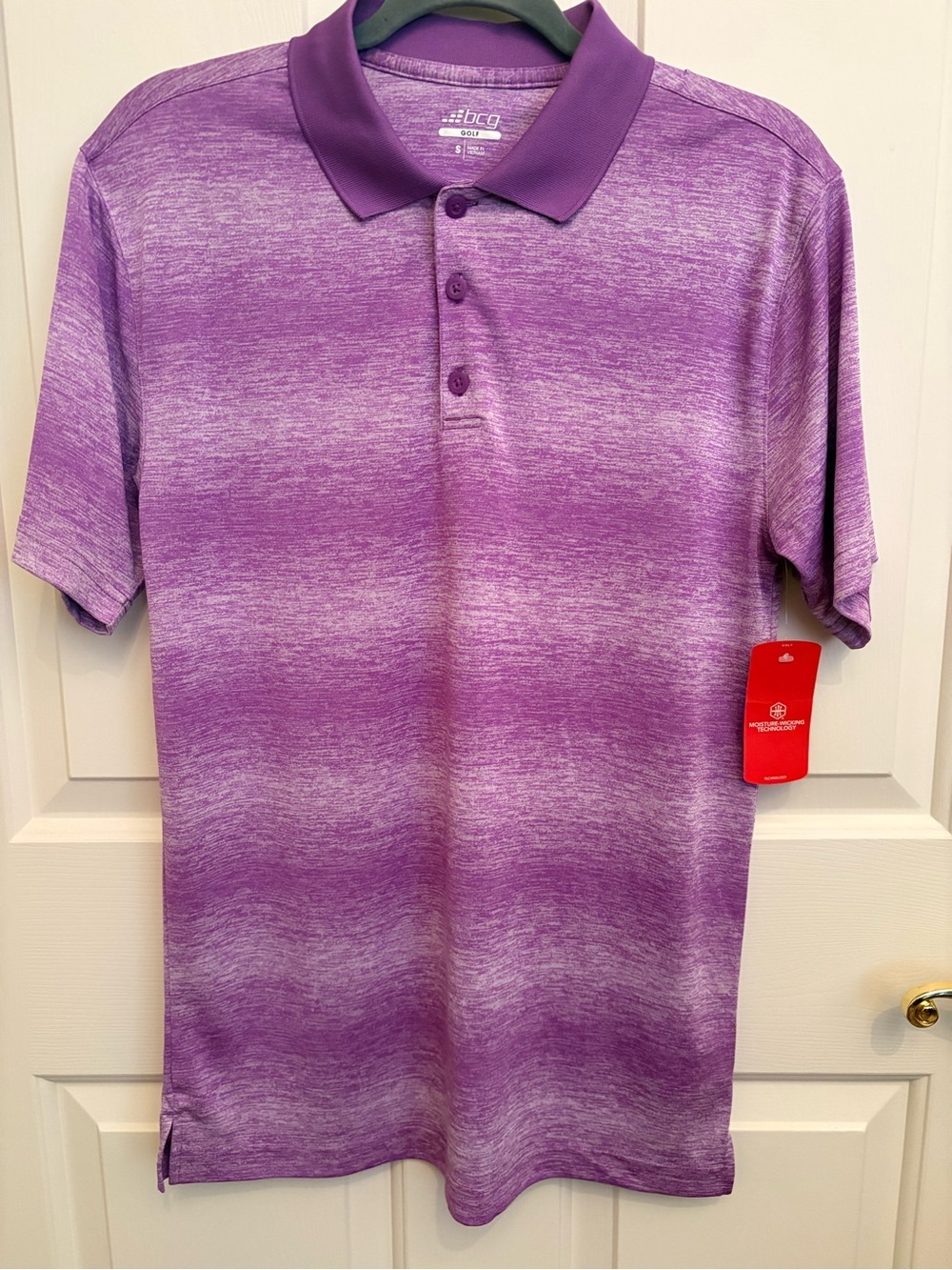 bcg Purple Heather Short-Sleeve Polo